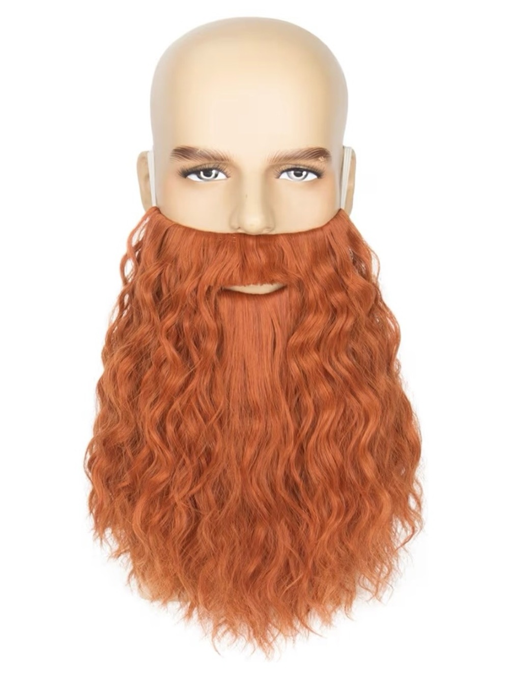 Long Wavy Costume Beard in Auburn